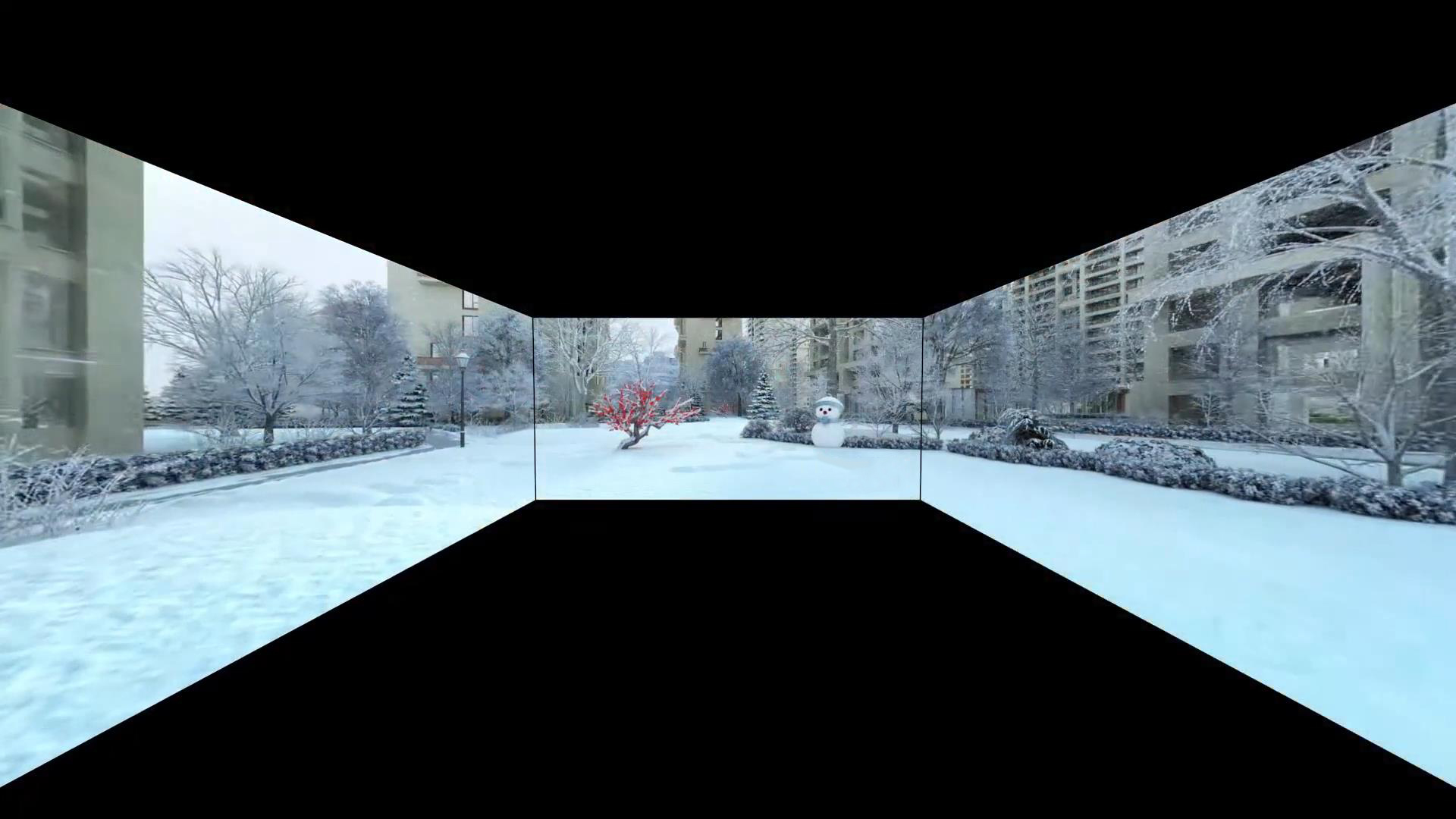 珠海展厅沉浸式三折幕,CAVE空间四折幕视频,五折幕数字投影沙盘